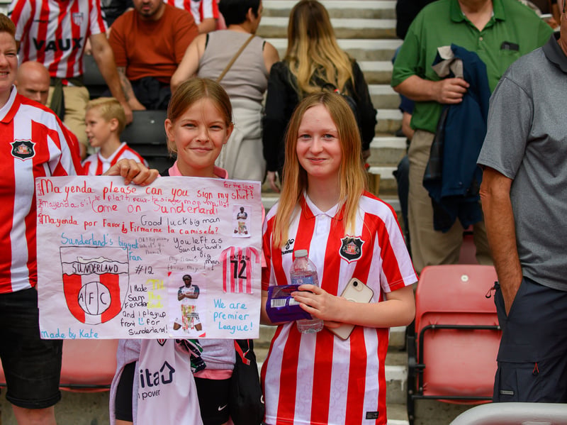 Sunderland fans in action before, during and after the pre-season friendly against Stade Rennais at the Stadium of Light. Photo by Chris Fryatt.
