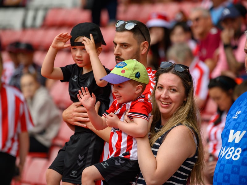 Sunderland fans in action before, during and after the pre-season friendly against Stade Rennais at the Stadium of Light. Photo by Chris Fryatt.