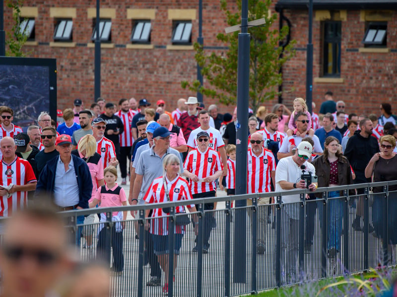 Sunderland fans in action before, during and after the pre-season friendly against Stade Rennais at the Stadium of Light. Photo by Chris Fryatt.