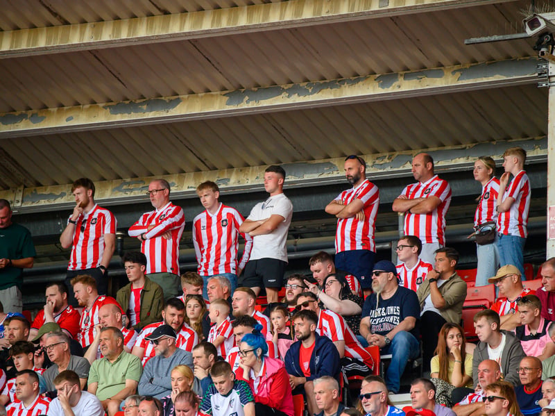 Sunderland fans in action before, during and after the pre-season friendly against Stade Rennais at the Stadium of Light. Photo by Chris Fryatt.