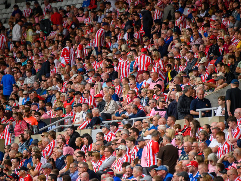 Sunderland fans in action before, during and after the pre-season friendly against Stade Rennais at the Stadium of Light. Photo by Chris Fryatt.