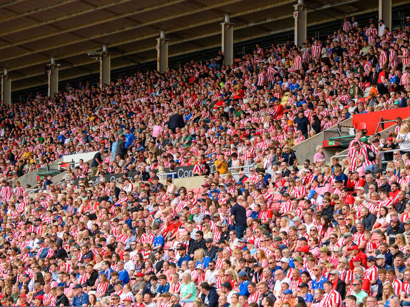 Sunderland fans in action before, during and after the pre-season friendly against Stade Rennais at the Stadium of Light. Photo by Chris Fryatt.