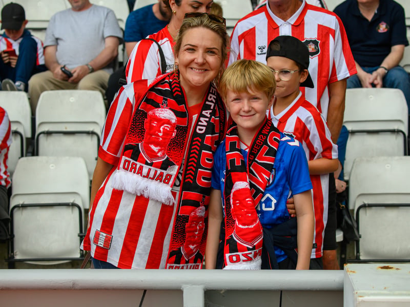 Sunderland fans in action before, during and after the pre-season friendly against Stade Rennais at the Stadium of Light. Photo by Chris Fryatt.
