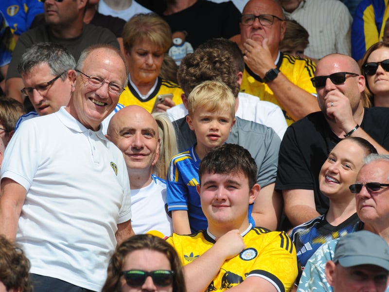 Leeds United v FC Augsburg   pre season friendly 15-08-2026 pic Steve RidingFans in the East Stand