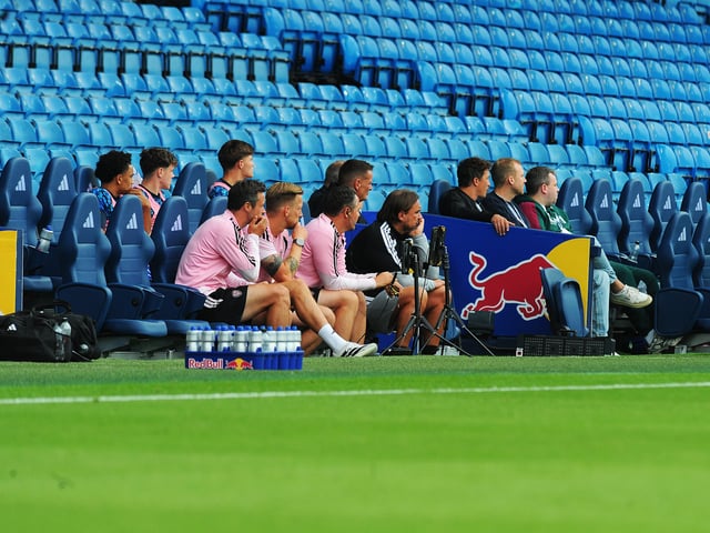 Leeds United v FC Augsburg   pre season friendly 15-08-2026 pic Steve RidingThe new seats in place for the dugouts