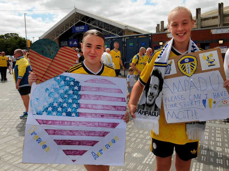 Leeds United v FC Augsburg   pre season friendly 15-08-2026 pic Steve RidingEva Hendersonm 12 and Lillian Atkinson , 12 of Harrogate