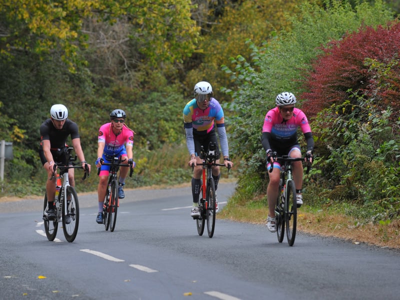 Ironman cyclists in Wike, Leeds sun 16-08-2026 pic steve riding
