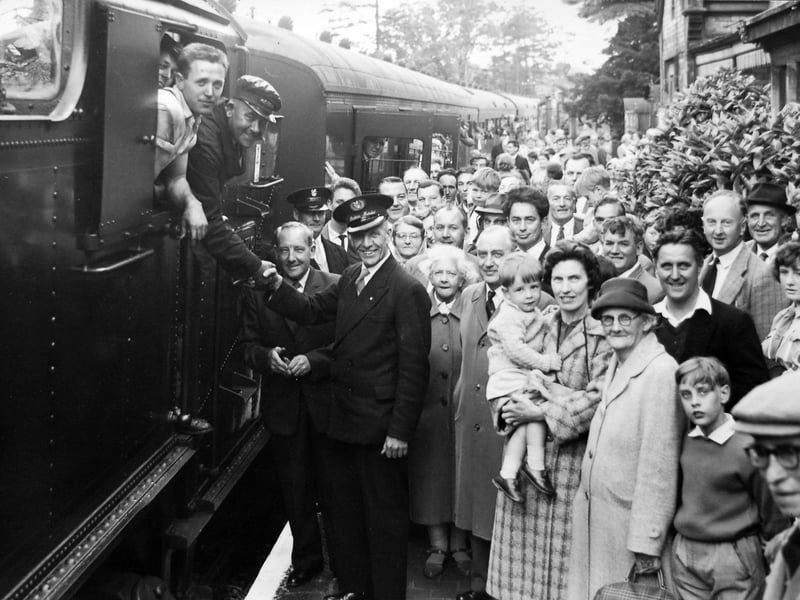 A crowd gathers at Much Wenlock railway station for what was believed to be the final passenger train to Wellington in July 1962. This photograph comes from an album owned by Jackfield historian Ron Miles, who recorded the date as July 22 and recalled making the final journey with his children that afternoon. The date is disputed, however. The diary of station master Francis William Cole records the final passenger service as July 21 – and he is pictured at the front of the crowd. Freight trains continued until the station finally closed in December 1963. Can you remember travelling from Much Wenlock station?
