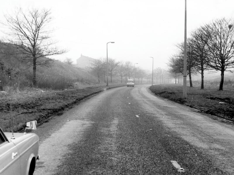 Looking east along Ring Road at Bramley in December 1968.