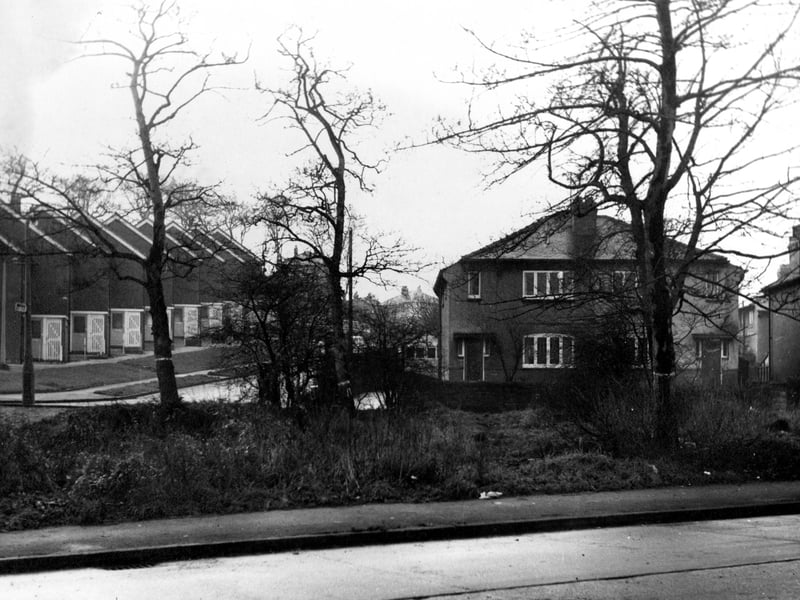 Poplar Rise, left, viewed from Green Hill Road in December 1968.