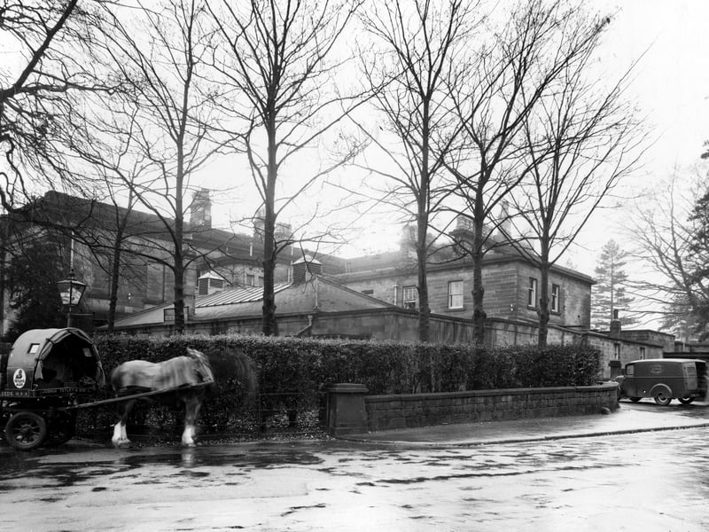 The Mansion house, view from the back on Mansion Lane. It was and still is used as a cafe and restaurant. Pictured in  November 1938.