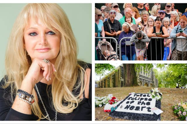 Family, friends and fans of Bonnie Tyler gathered on Monday for the Welsh singer’s funeral.