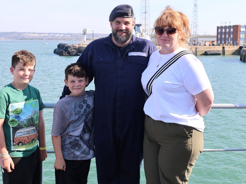 Sailors aboard the Portsmouth-based patrol vessel got chance to welcome their loved ones onboard ship for a sail around the Solent. This was a well-earned rest for the ship’s company, having recently been busy monitoring Russian vessels.