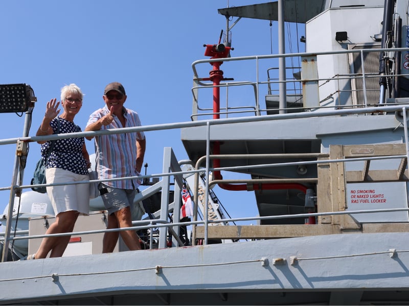 Sailors aboard the Portsmouth-based patrol vessel got chance to welcome their loved ones onboard ship for a sail around the Solent. This was a well-earned rest for the ship’s company, having recently been busy monitoring Russian vessels.