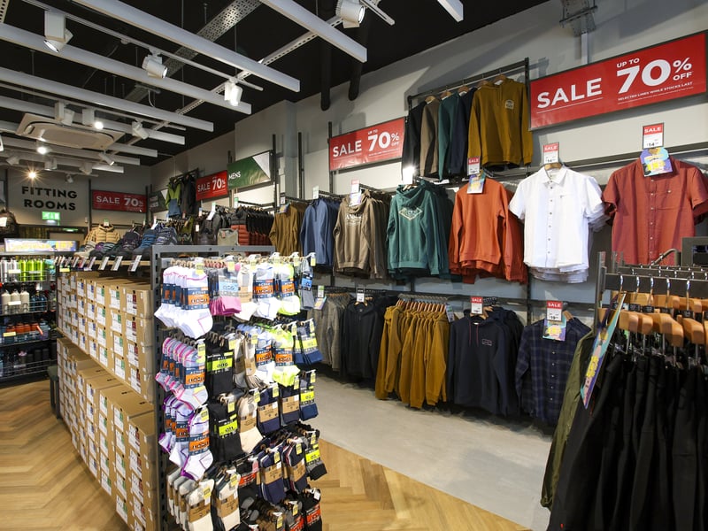 Inside the new Mountain Warehouse in Gunwharf.