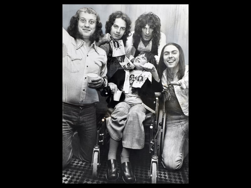 In June 1973 severely handicapped Jeremy Newell, of George Road, Coseley, was looking forward to his 12th birthday treat - a visit to Wolverhampton Civic Hall to hear Slade. But he had his night spoiled when fans surged forward blocking his view. After Slade heard about it they invited him back as their guest with the best seat in the house, above the stage. Jeremy also met Slade before the performance. Dave Hill said at the time: "We always try to arrange something when we hear of fans like Jeremy. When we heard about the first show being ruined for him we thought the least we could do was to give him a free ticket for the second performance." Jeremy said: "It was great. They are the best group in the world. This is the happiest moment of my life'."