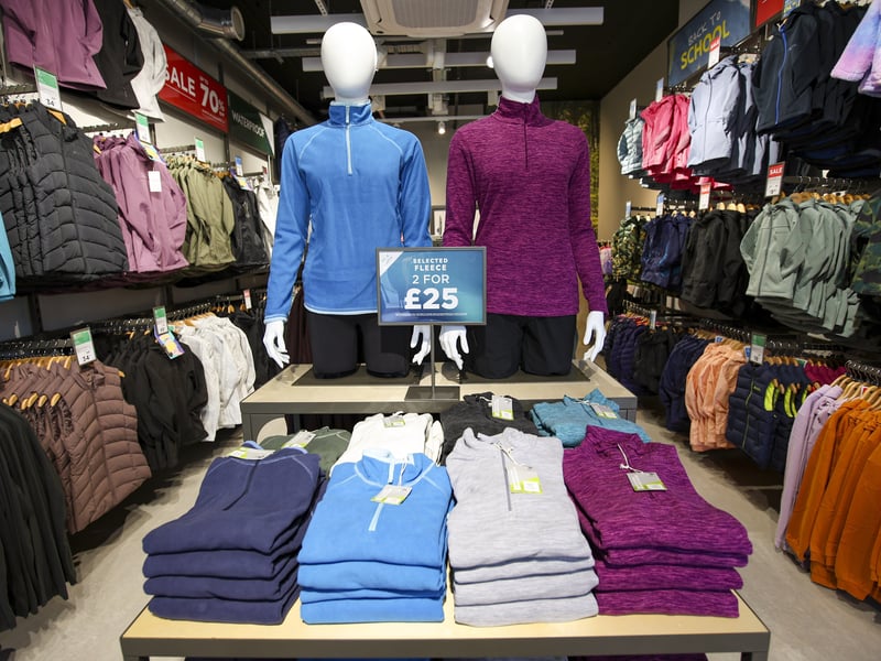 Inside the new Mountain Warehouse shop in Gunwharf.