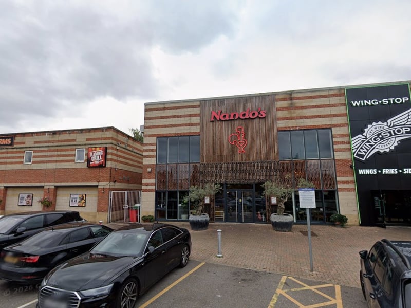 The Nando's in Cardigan Fields retail park is rated 4.2* from 2,170 reviews. One reviewer said: "Went to Nando’s with a group of 5 and honestly had a really great experience. We ordered two full chicken platters with large sides plus an extra full chicken (so quite a big order!), but everything was handled really smoothly."
