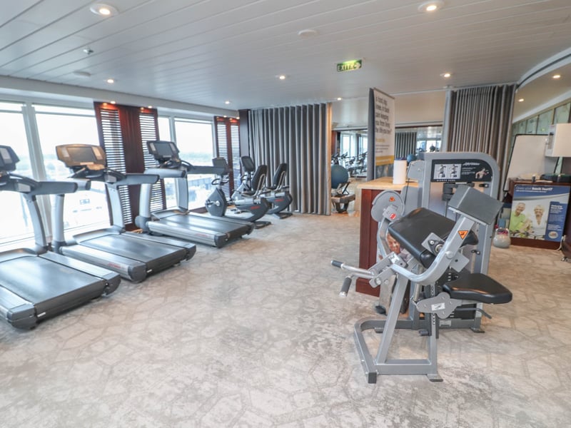 Pictured: Spa and gym area aboard Azamara Quest.