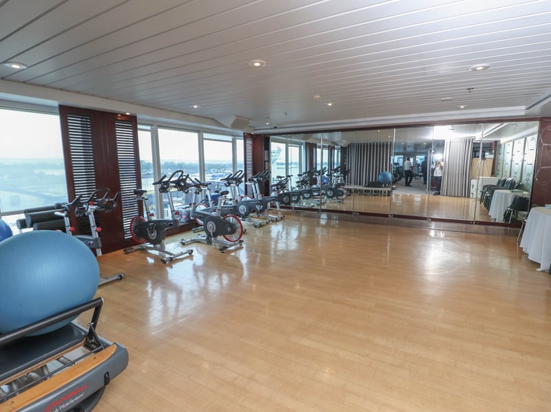 Pictured: Spa and Gym area of Azamara Quest.
