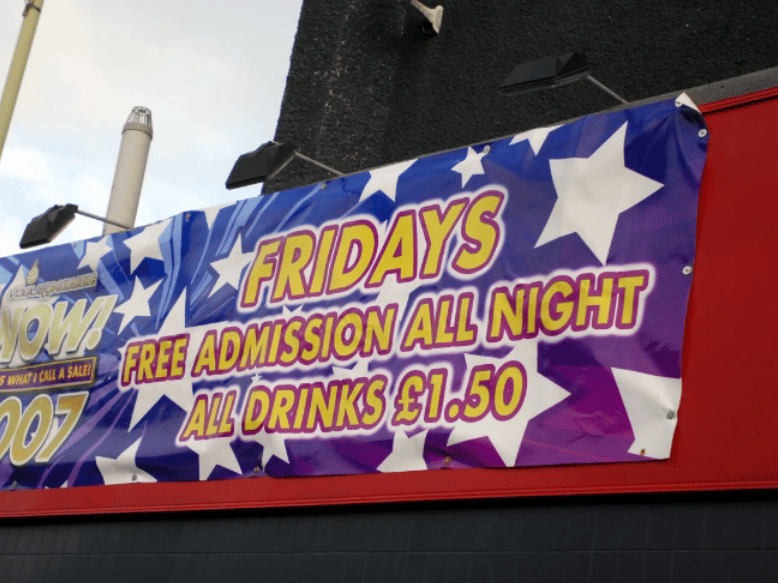 Free to get in and £1.50 drinks were on offer at the venue back on Friday nights in 2007.
