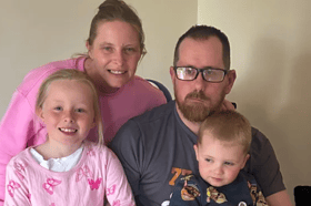 Caroline Flaherty, Robbie Crowe and their two kids