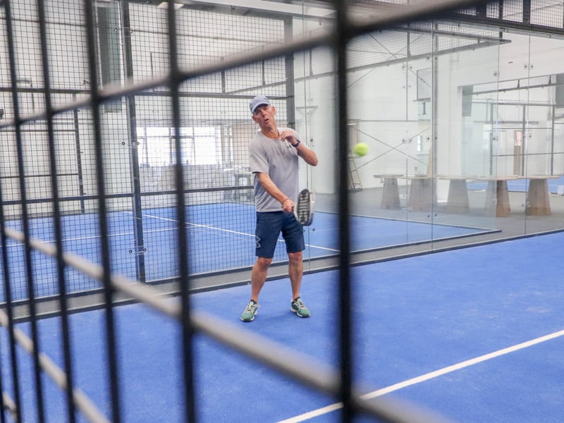 A padel game underway at Padel Quarter