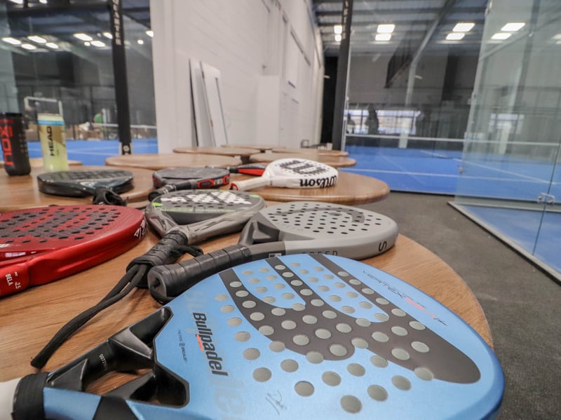 Padel racquets will be available to hire once open. There will also be a pro shop on site.