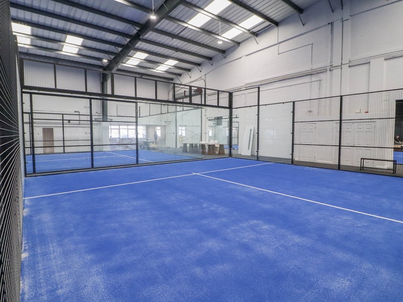 Padel is described as a cross between tennis and squash played on a court 20mx10m.