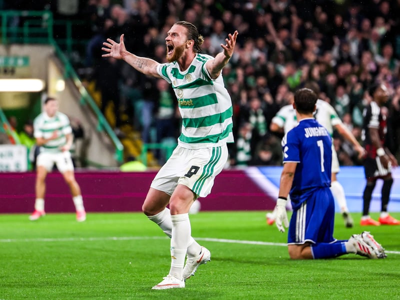 Linked the play well, his movement off the ball was good and a real nuisance for the LASK backline. Denied a shot on goal by a last-ditch tackle midway through the first half. Deflected McGregor's shot off the inside of the right-hand post after the break.