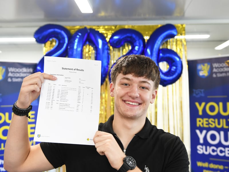 Ethan Moore who was the best attaining boy at Woodkirk Academy on results day.