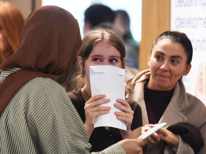 Hugs, relief, and tears of joy were on show as students opened their envelopes.