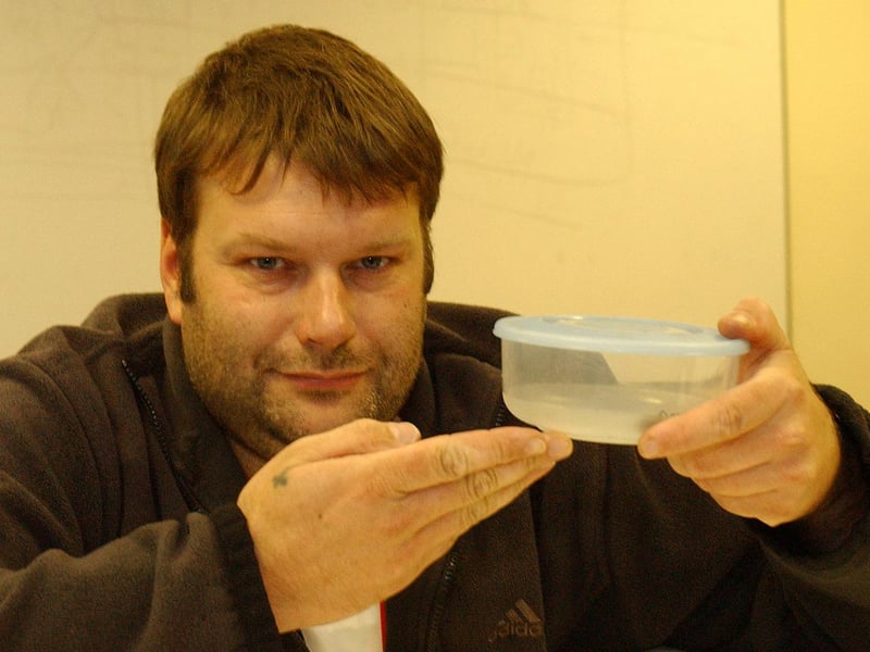 Simon Rowlands showed the Shield Gazette reporting team the strange spider he found in 2005.