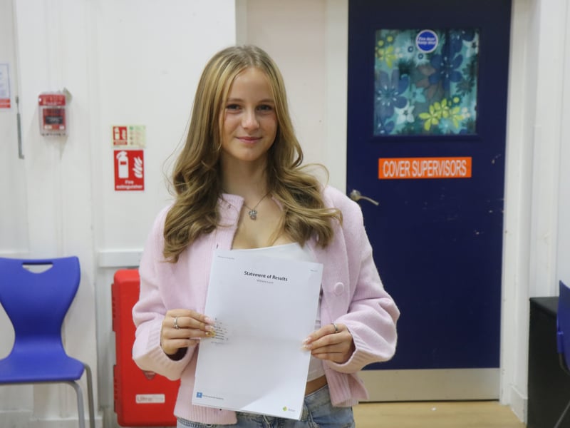 The Portsmouth Academy is celebrating its best GCSE results day in three years.
Pictured: Lucie Williams