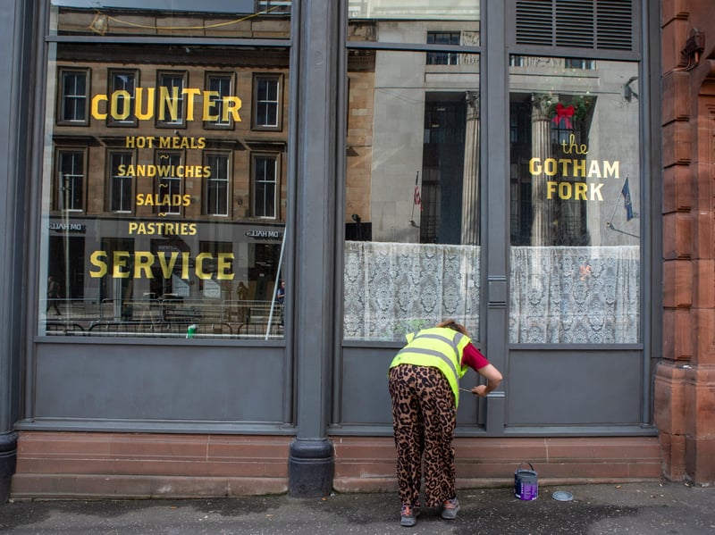 A shop is transformed into a Gotham restaurant.