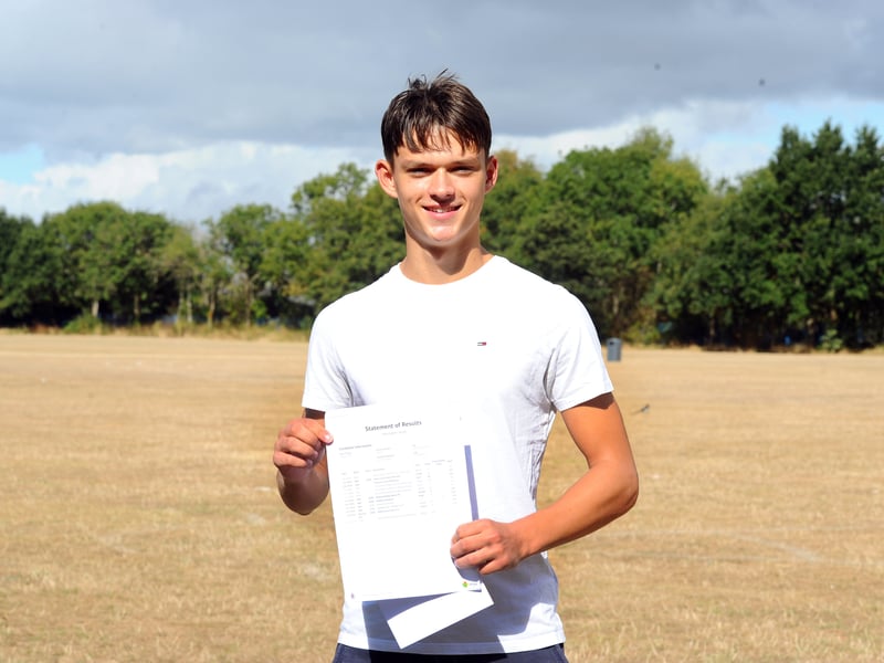 Students picked up their GCSE results at King's Academy Brune Park in Military Road, Gosport.

Pictured: Jacob Hovington

Picture: Sarah Standing (200826-8002)