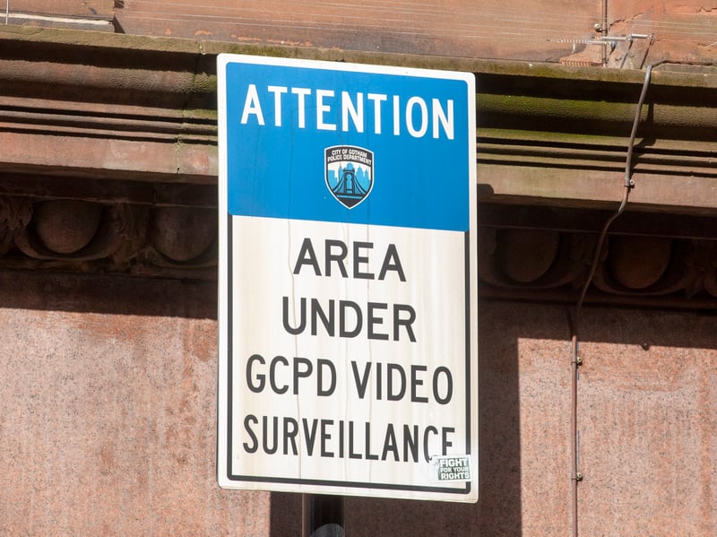 Gotham city signage has been put up in Glasgow city centre.