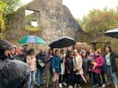 Kate Mannion with so many of her relatives outside the old family homestead in Seecon, between Oughterard and Killannin, on the occasion of Kate's 90th birthday gathering.