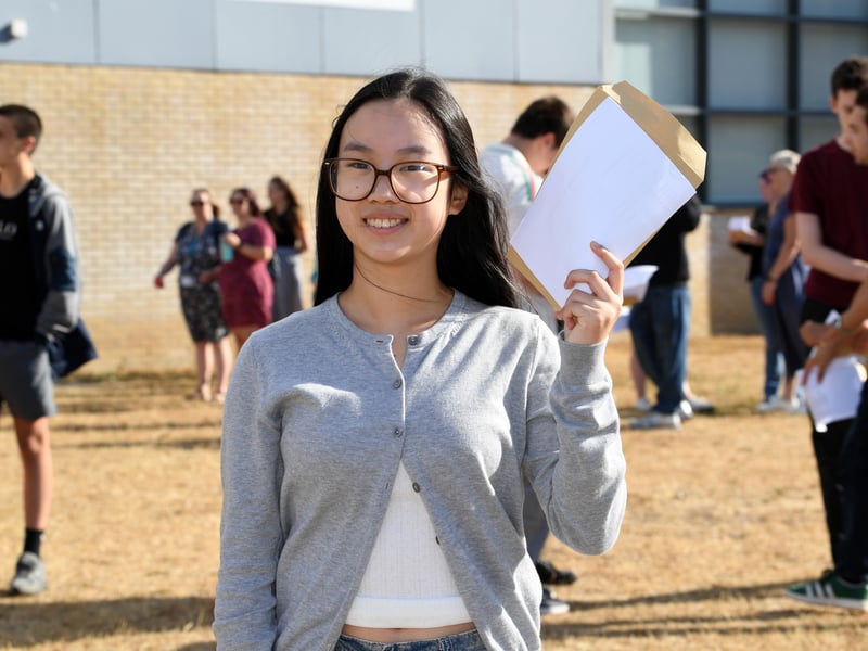 GCSE results at King's Academy Bay House School in Gosport.
Pictured: Elise Koh
Picture: Paul Jacobs/pictureexclusive.com