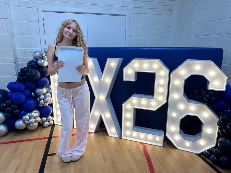 Pictured: The top achieving girl at Meoncross School - Charlotte.