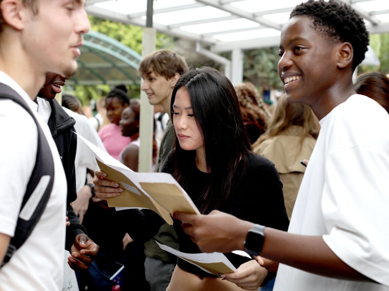 Students at St Edmund's Catholic School, Southsea, have collected their GCSE results. 


Picture: Habibur Rahman