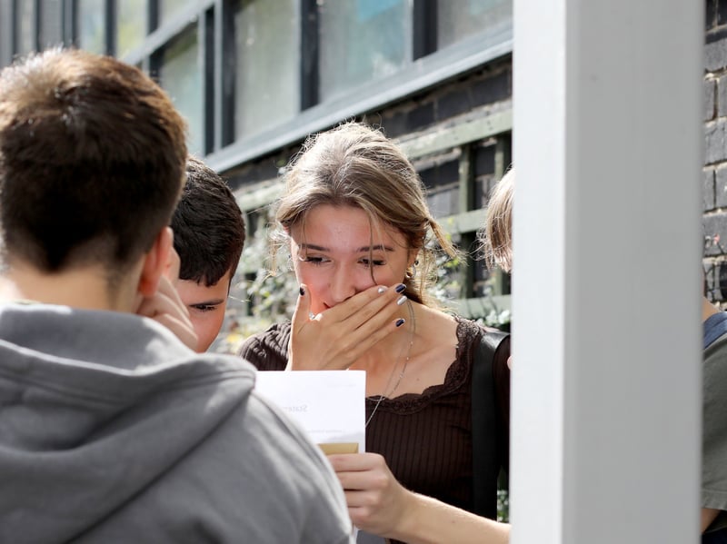 Students at St Edmund's Catholic School, Southsea, have collected their GCSE results. 

Picture: Habibur Rahman