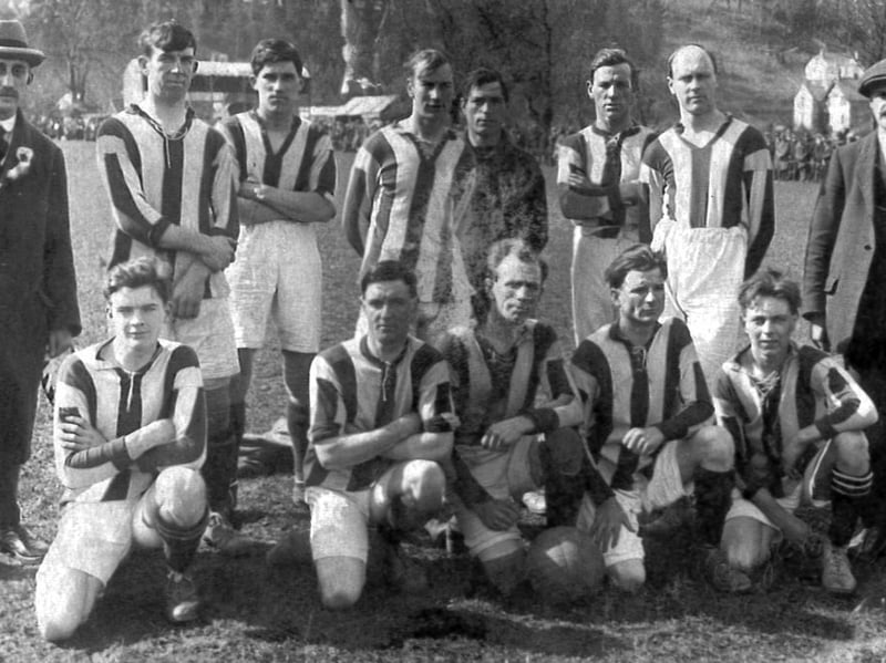Alan Cade was chairman of Ludlow Town for about 24 years, and came across this while looking through stuff in an old biscuit tin. He did not remember how or when he came by it but he thought somebody might have sent it to him. The inference is that this is a team from the Ludlow area.