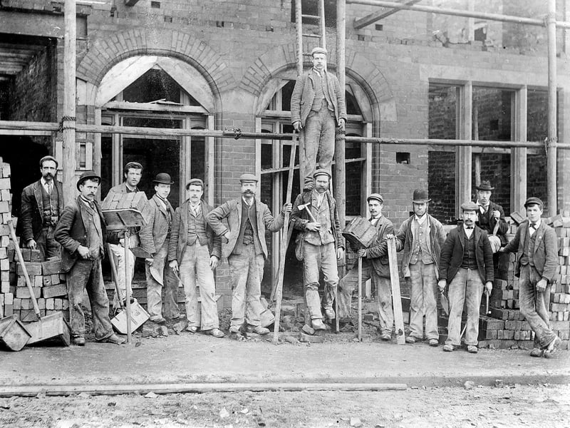 Come on, this has to be easy. All you've got to do to crack this one is to identify the building, which surely must still stand. The picture is believed to show builders in Shrewsbury and was originally loaned to us by Peter Oxley of Wellington whose grandfather John Pugh, who was born in the mid-1870s, is standing on the ladder.
