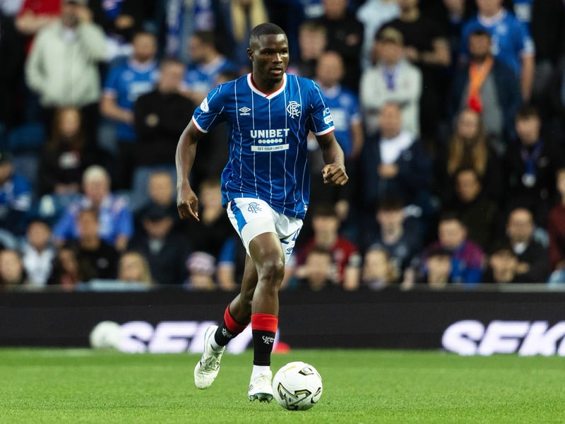 Settling into life at Rangers. The South African was the hosts' most assured defender on the night. 8