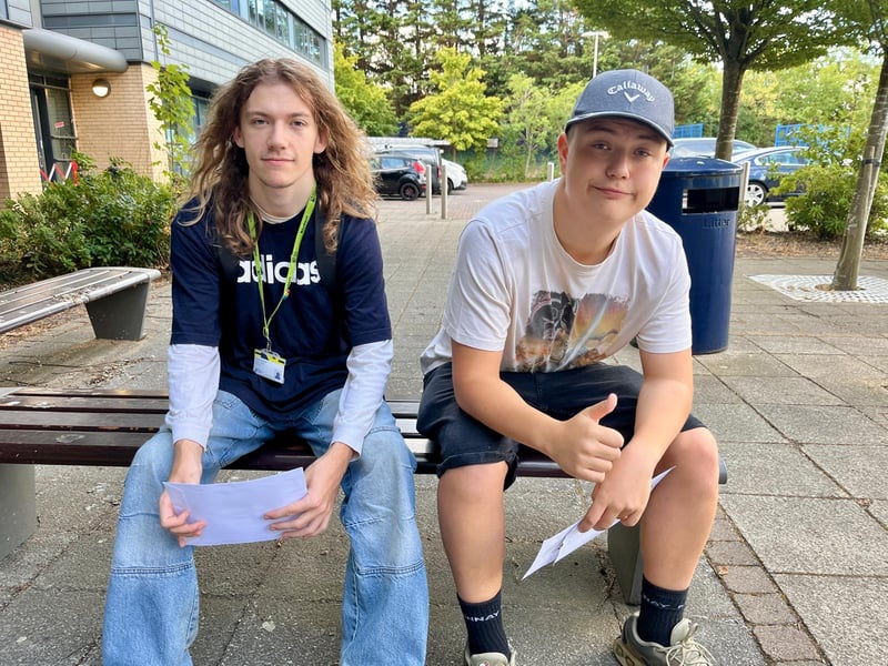 GCSE Results 2026: City of Portsmouth College Highbury Campus.

Pictured: Sonny Sprules (left) and Eddie Going (right)

Picture: Chris Moorhouse