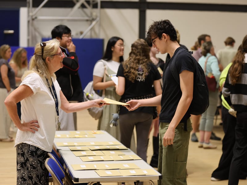 Pictured: Students finding out their GCSE results at Horndean Technology College. 

Picture: Marcin Jedrysiak