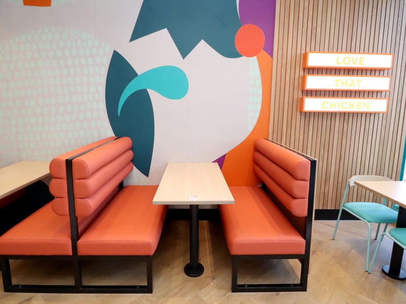Inside the new Popeyes in Portsmouth.