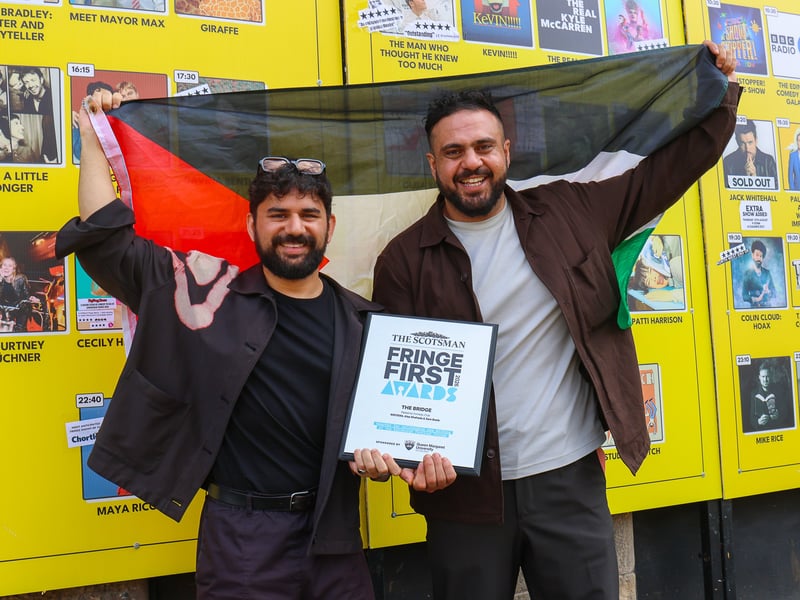 Another success for Palestinian theatre-maker Alaa Shehada, The Bridge took home a Fringe First prize during week one. Our critic David Pollock writes: “Anyone who enjoyed last year’s breakout Fringe hit The Horse of Jenin will love The Bridge, also by Palestinian playwright, performer and stand-up comedian Alaa Shehada. Although this solo production is a little less in-your-face, less cruising on madcap energy, it again presents a Palestinian slice of life with warmth, character and humour, while still outlining the shocking realities of life in the West Bank. While The Bridge deftly details a very specific place and situation, it also outlines the symptoms of a wider border anxiety in our world.” The Bridge is at Assembly George Square Studios - Studio Two (Venue 17) until August 30. 
