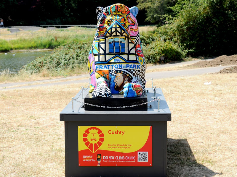 The Portsmouth 100 lion trail is the perfect free family day out across the city.
Pride of place - Daisy Barker's Cushty is currently the people's favourite on the Portsmouth100 lion trail
Picture: Sarah Standing (140726-6518)